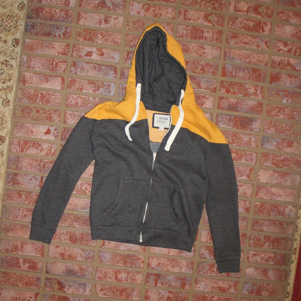 21 Men Hoodie Los Angeles - Forever 21 Gray/gold
